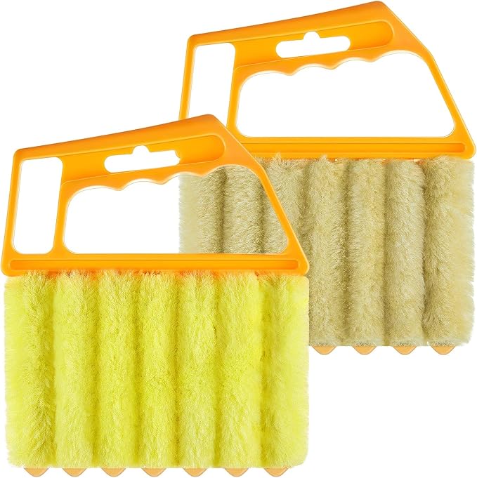 Geiserailie 2 Pcs Window Venetian Blind Cleaner Duster Tool Washable 7 Fingers by Geiserailie