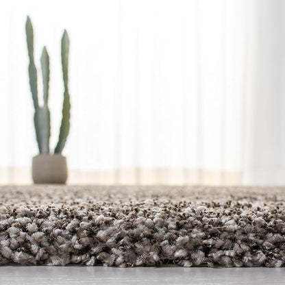 SAFAVIEH Milan Shag Collection Area Rug - 10' x 14', Grey, Solid Design, Non-Shedding & Easy Care, 2-inch Thick Ideal for High Traffic Areas in Living Room, Bedroom (SG180-8080)
