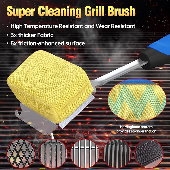 Grill Brush Bristle Free for Outdoor Grill, Steam Grill Cleaning Brush - Image 3