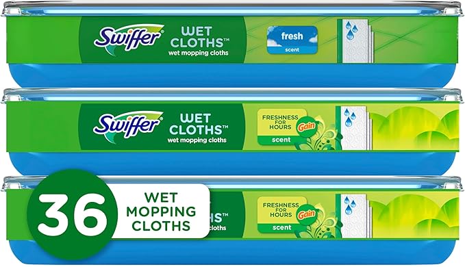 Swiffer Sweep + Mop, Wet Pads Refill, Floor Cleaner by Swiffer