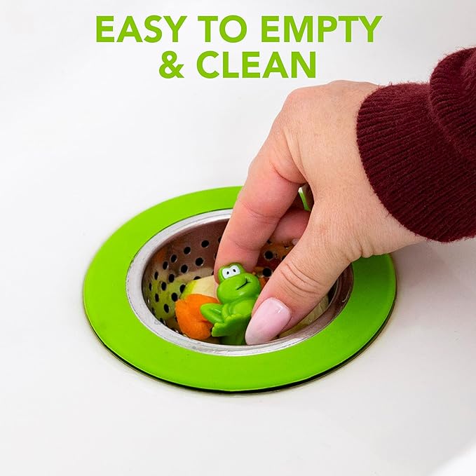 Joie Ribbit Kitchen Sink Strainer Basket, Fits All Standard Sinks, Stainless - Image 4