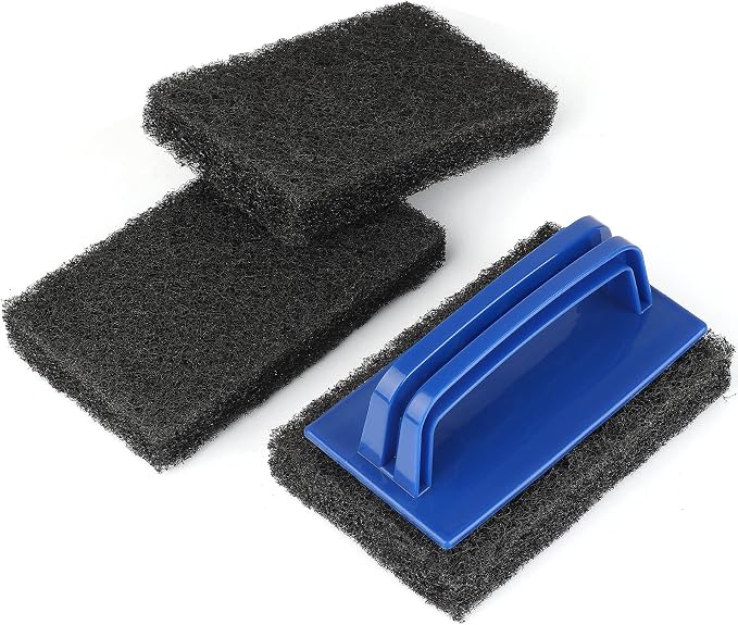 Blackstone Grill Cleaning Kit, Heavy Duty Griddle Scrubber Scouring Pad & Handle by LIOUXUE
