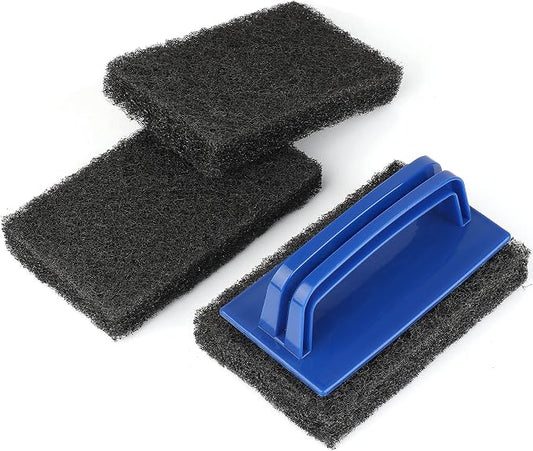 Blackstone Grill Cleaning Kit, Heavy Duty Griddle Scrubber Scouring Pad & Handle by LIOUXUE