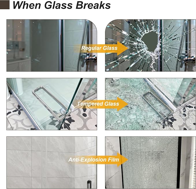 Frameless Shower Door, Single Sliding Glass Shower Door - Image 8