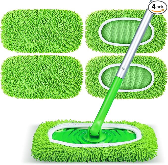 Reusable Mop Pads Fit Swiffer Sweeper, Washable Wet Mopping Cloths & Dry by Unknown
