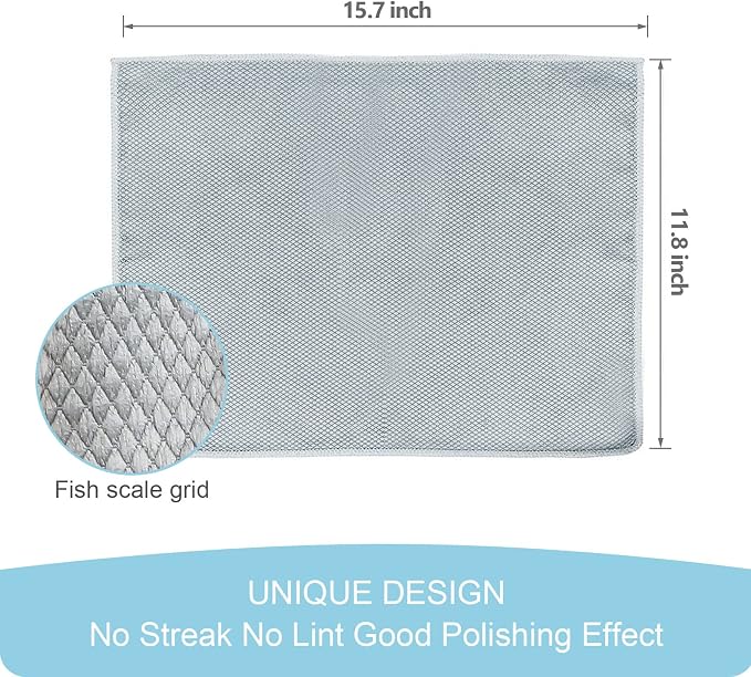 Niveaya Microfiber Glass Cleaning Cloth, Stainless Steel Windshield Shower - Image 3
