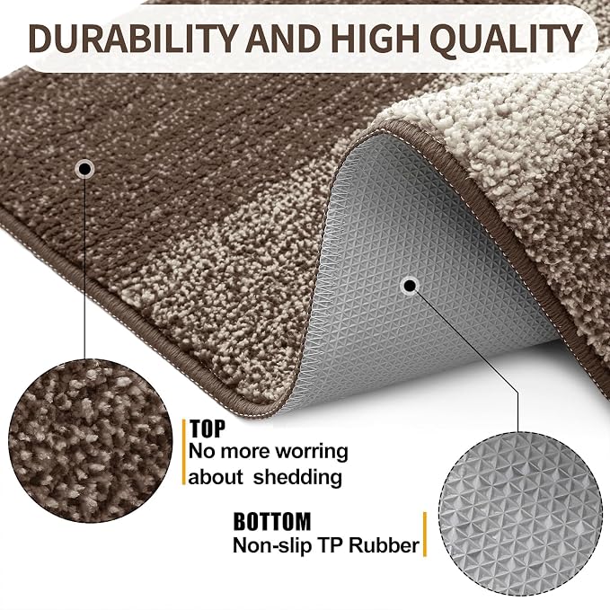 Kitinjoy Indoor Outdoor Door Mat, 48x32 Non-Slip Absorbent Dirt Trapper - Image 3