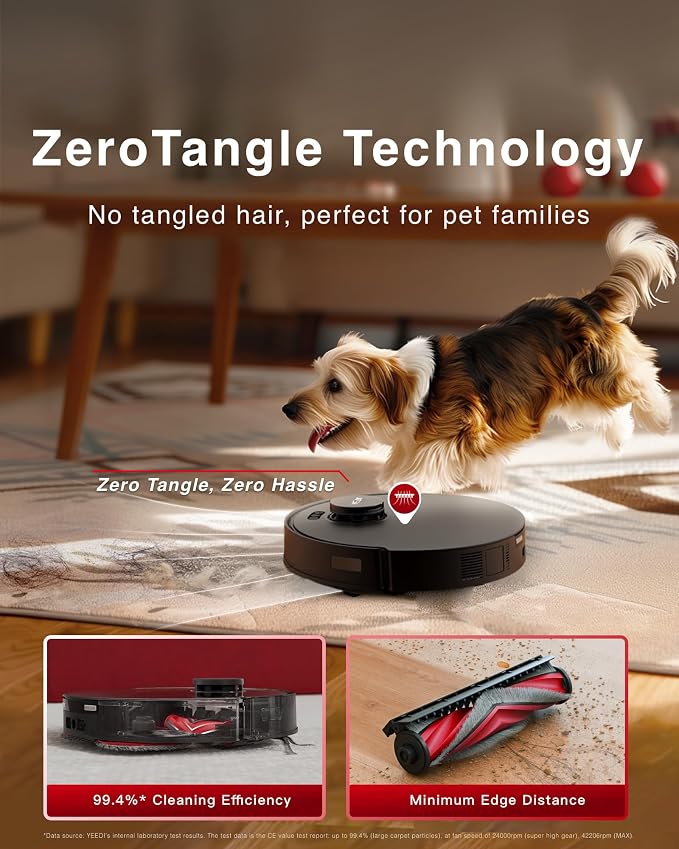 Yeedi M12 PRO+ Robot Vacuum and Mop, 11000Pa Strong Suction, ZeroTangle - Image 5
