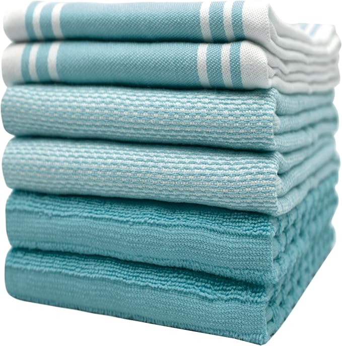 Premium Kitchen Towels | Large Cotton Dish Towels | Flat & Terry Highly by BumbleTowels
