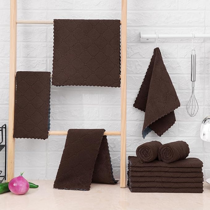 Mordimy 24 Pack Kitchen Towels, Super Soft and Absorbent Dish Towels, Coral - Image 7