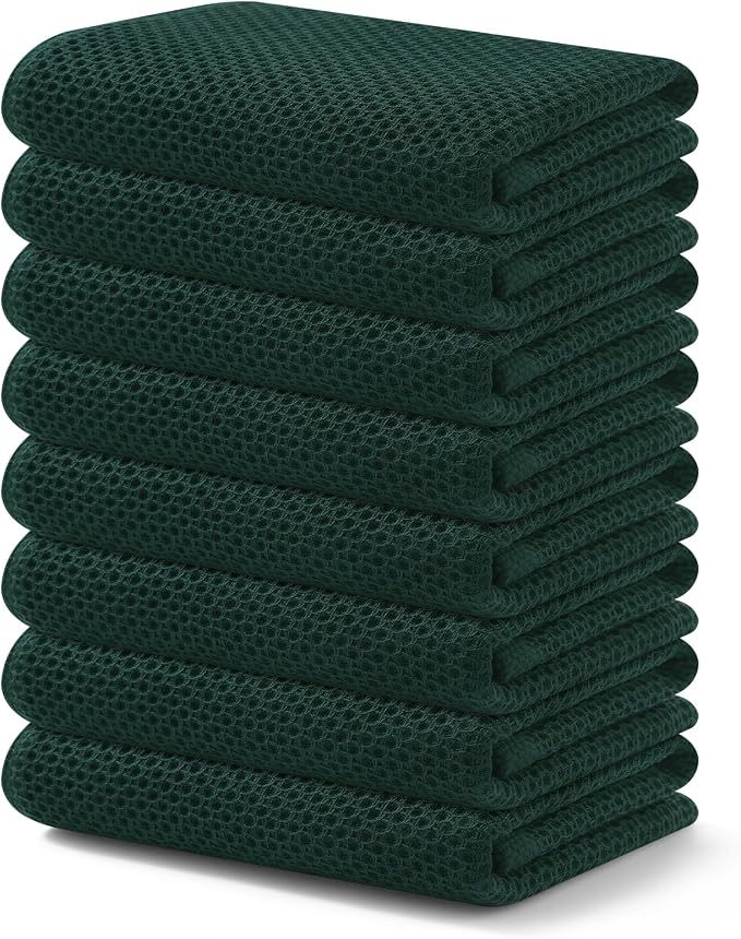 Kitinjoy 100% Cotton Waffle Weave Kitchen Hand Towels by Kitinjoy