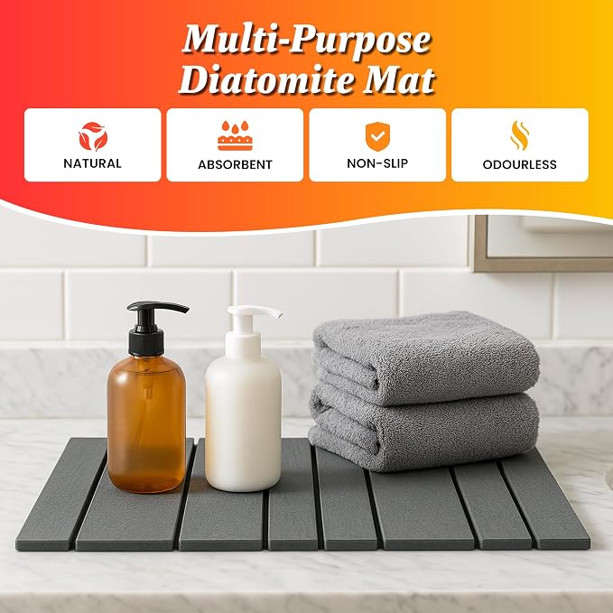 Large Stone Dish Drying Mat for Kitchen Counter, Instant Drying Pad, Super - Image 3