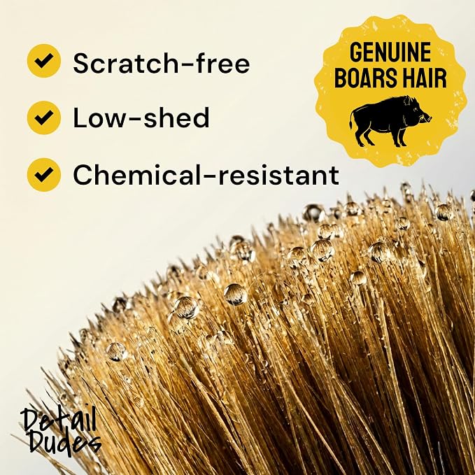 Soft Boar Hair Car Detailing Brush Set - Image 4