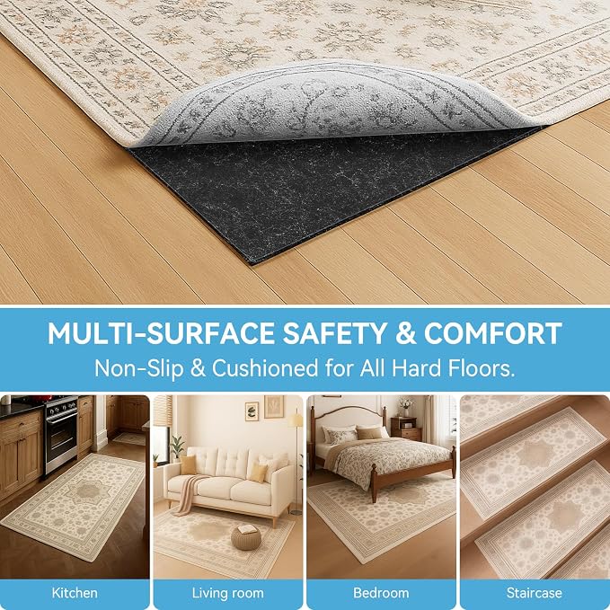 Warmstar 10x14 FT Non Slip Rug Pad, 100% Waterproof Felt Rug Pad - Image 7