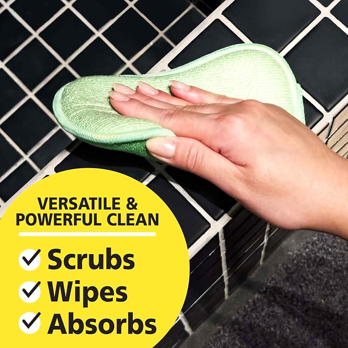 Tub-N-Tile by Tuff-Scrub, Microfiber, Scrub-N-Wipe Pad, Non-Scratch, Dual-Sided - Image 6