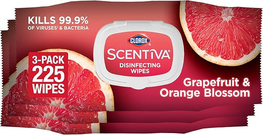 Clorox Scentiva Disinfecting Wipes, Grapefruit and Orange Blossom, 75 Ct. by Clorox