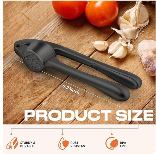 Kitchen Garlic Press, Rust Proof & Dishwasher Safe Garlic Mincer, Durable - Image 2