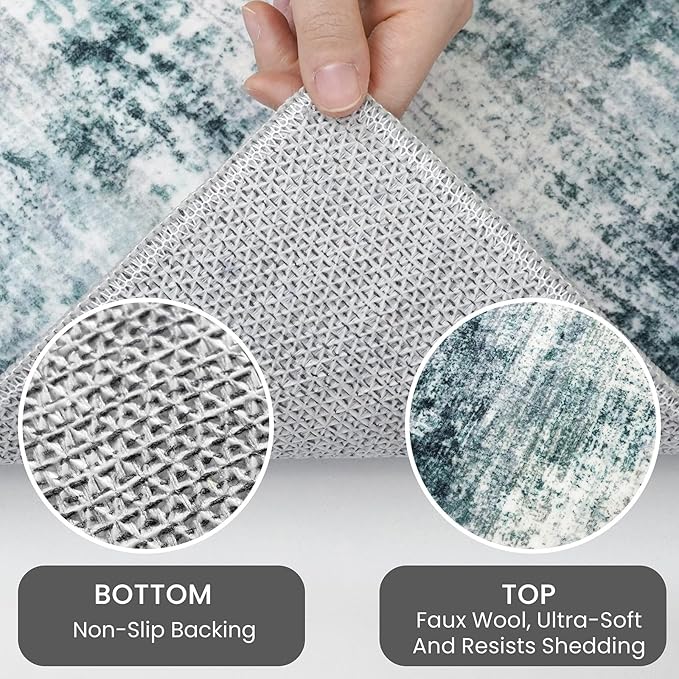 IOHOUZE Modern Abstract Area Rugs 6x9 Ft Washable Rugs - Image 4