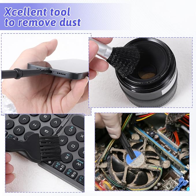 5 PCS Nylon Anti Static Dusting Brush, Mini Keyboard Cleaning Brushes Kit - Image 4