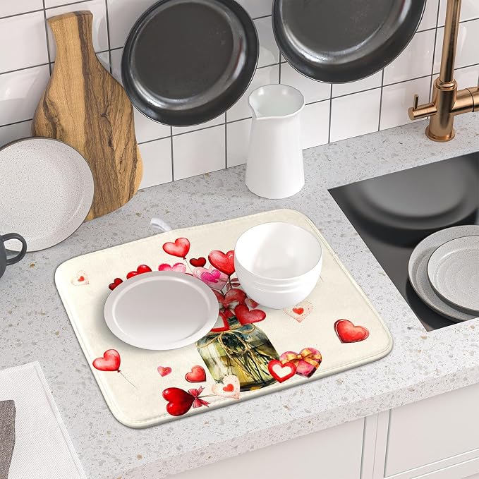 Valentine's Day Dish Drying Mat - Image 6