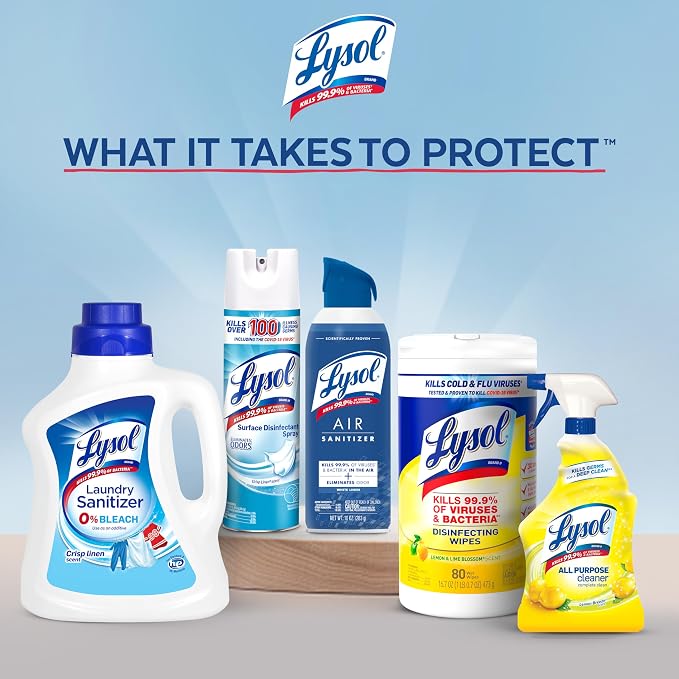 Lysol All Purpose Cleaner Spray, Kitchen & Bathroom Cleaner, Lemon Breeze - Image 5