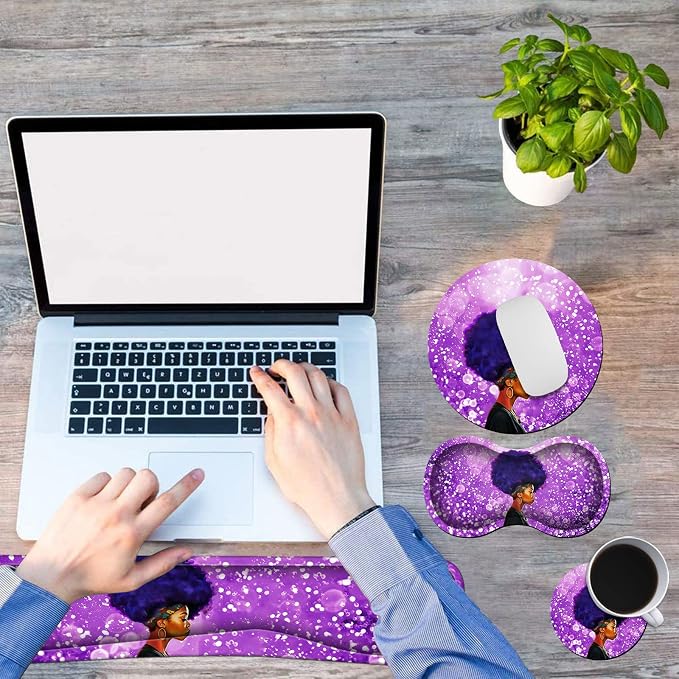 Ergonomic Keyboard Wrist Rests Gel Memory Foam Mouse Pad - Image 7