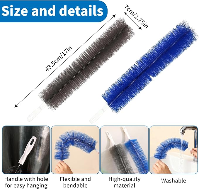 Fan Cleaning Brush Bendable Duster: 2-Pack Ceiling Fan Blades Cleaner， - Image 2