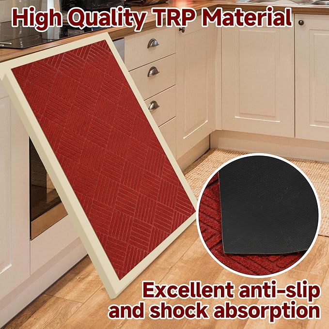 jxgzyy Red Carpet Runner for Party, Non-Slip Red Runner Rug for Hallway & Entryway, Durable Low-Pile Indoor Carpet, Easy to Clean, 2'11" x 9'10"