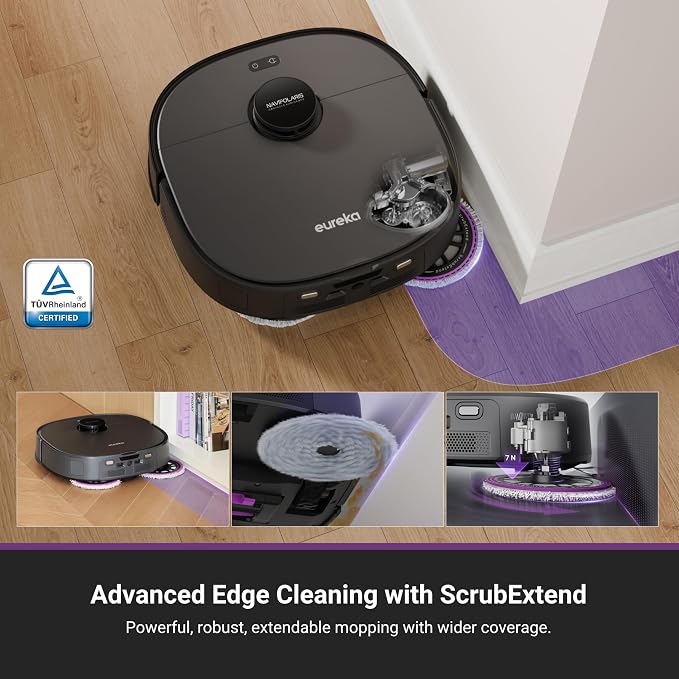 Eureka J15 Ultra Self Emptying Robot Vacuum, 000 Pa Suction, Flex-Arm Mop Design - Image 4