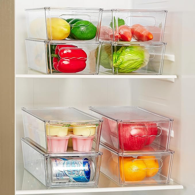 Vtopmart 8pcs Clear Organizers and Storage Bins - Image 3