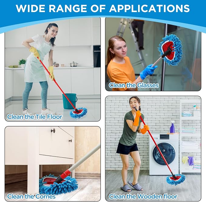 Baderke 3 Pack Chenille Mop Heads Replacements Compatible - Image 5