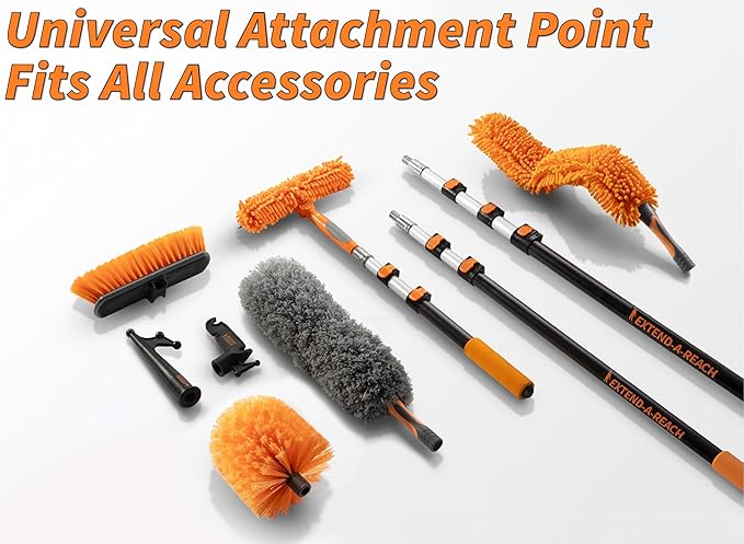 36 Foot High Reach Telescoping Duster Kit and Vinyl Siding Brushes - Image 9