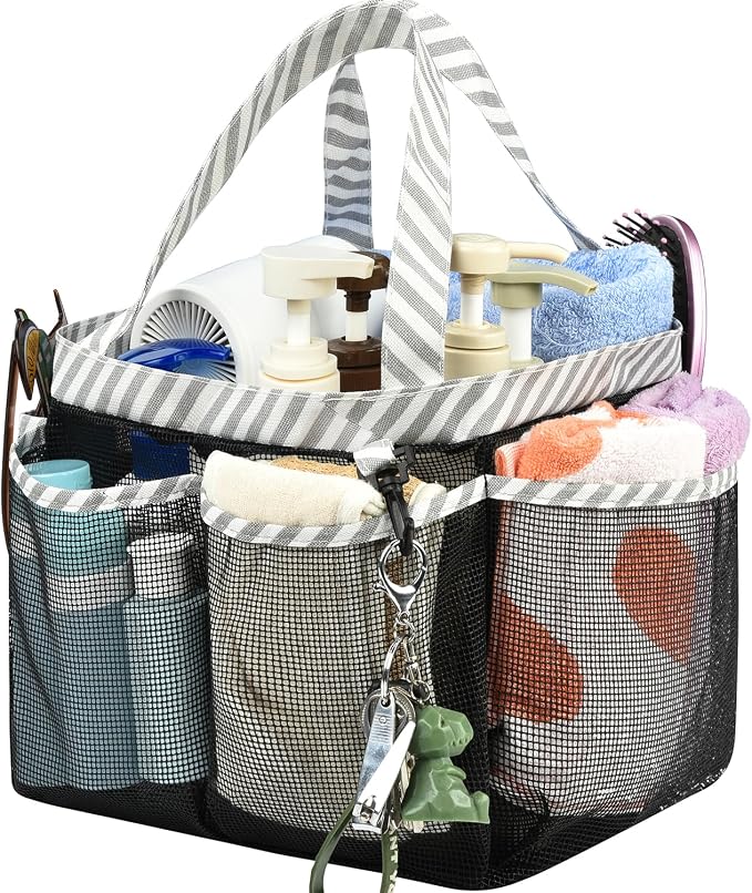 Haundry Mesh Shower Caddy Bag, Large College Dorm Bathroom Caddy Organizer by Haundry
