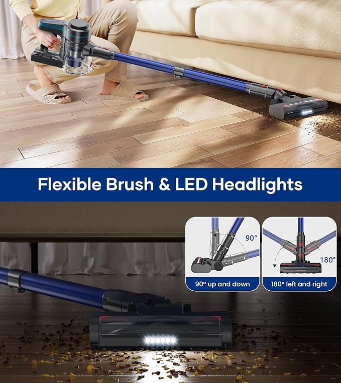 NADALY Cordless Vacuum Cleaner for Home, 8-in-1 Powerful Stick Vacuum Cordless - Image 5