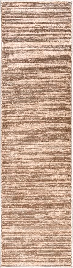 SAFAVIEH Vision Collection Runner Rug - 2'2" x 20', Light Brown, Modern Ombre Design, Non-Shedding & Easy to Clean, Ideal for Foyer, Hallway, Bedroom (VSN606C)