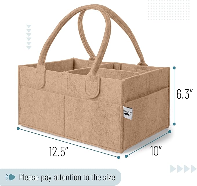 Mr. Pen- Baby Diaper Caddy Organizer, Earthy Clay, Baby Caddy Organizer - Image 2