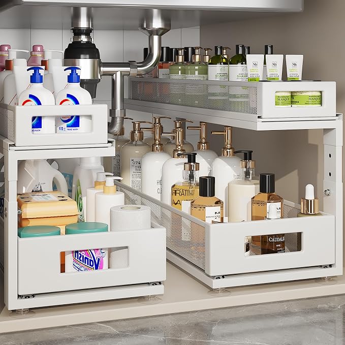 2 Pack 21.3IN-Depth Under Sink Organizer by Corbyles