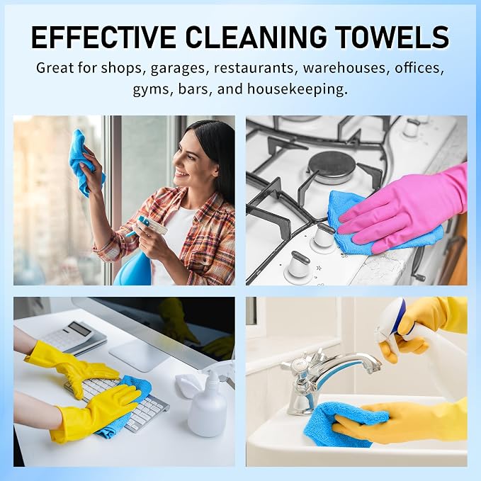 HOMERHYME Microfiber Cleaning Cloth Roll, 75 Pack Tear Away Microfiber Towel - Image 7