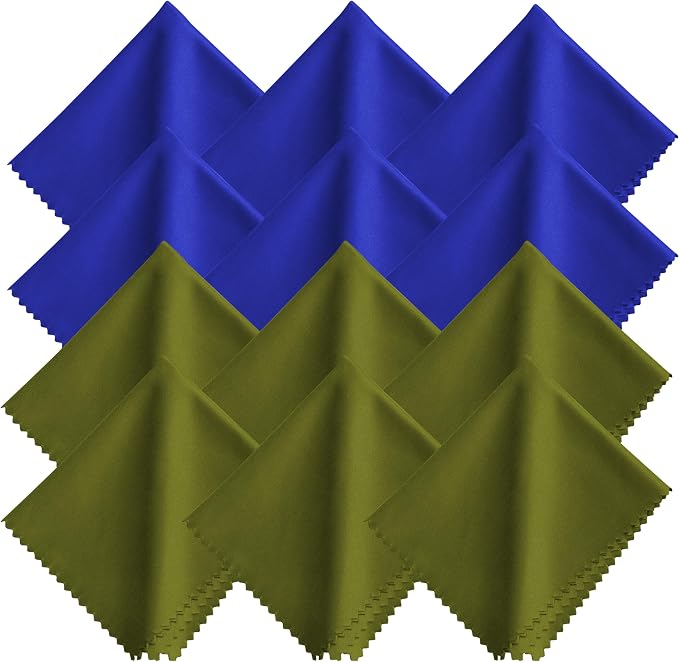 Microfiber Cleaning Cloth-12 Pack, 7x6 Inches, Individually Wrapped, by XTHEL