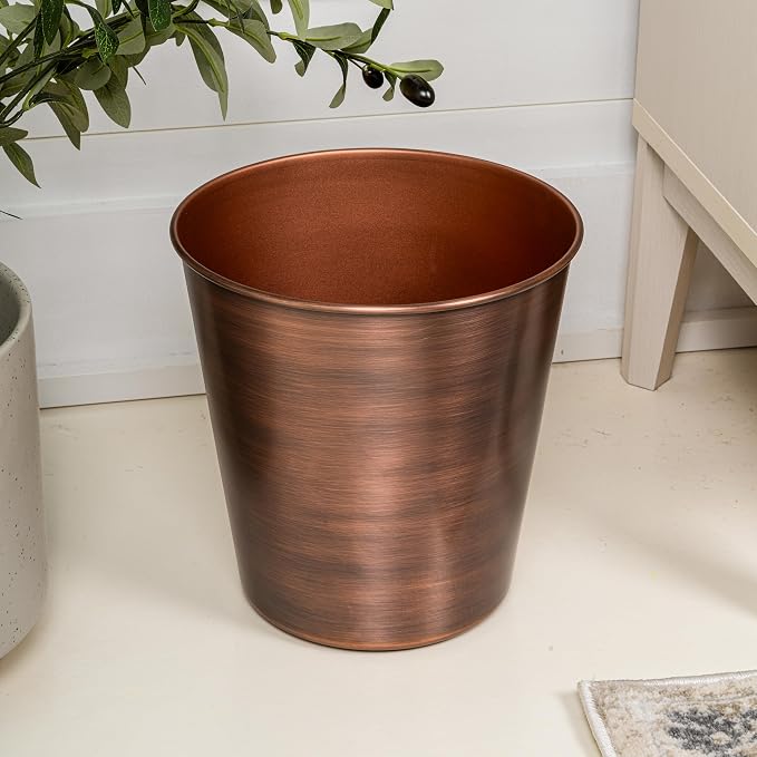 happimess HPM1113B Nolan Modern Classic Smooth Steel 2-Gallon Wastebasket - Image 2