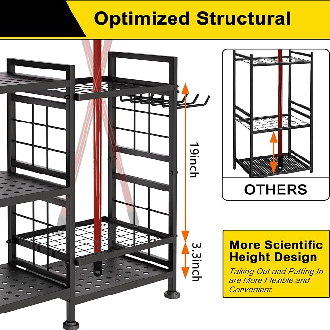 GIOTORENT 6 Tier Garden Tool Organizer, Garage Storage and Organization - Image 6