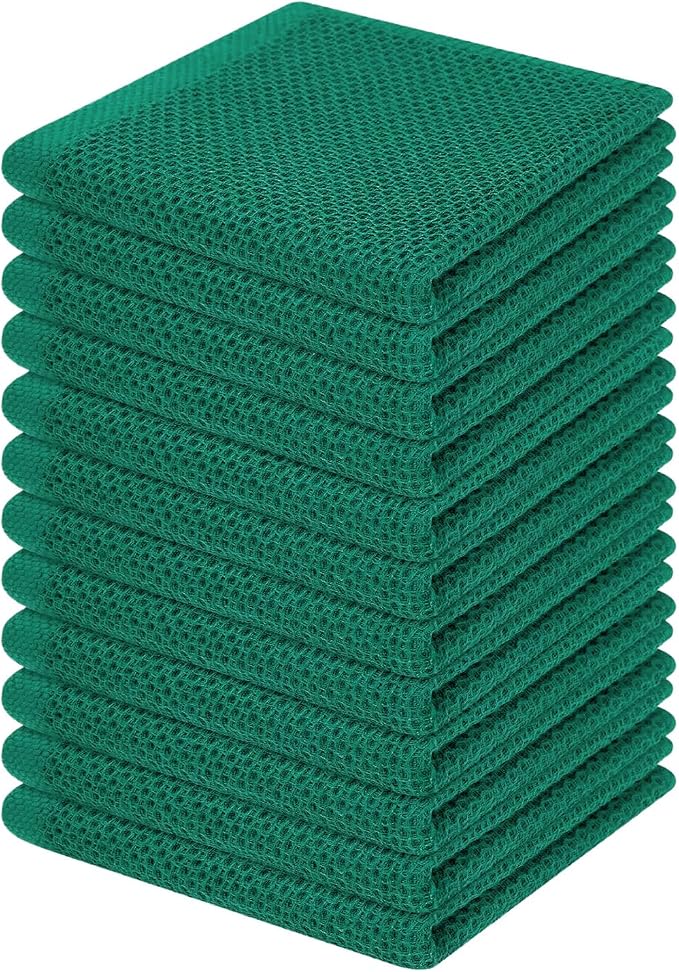 Homaxy 100% Cotton Waffle Weave Kitchen Dish Cloths, Ultra Soft Absorbent Quick by Homaxy