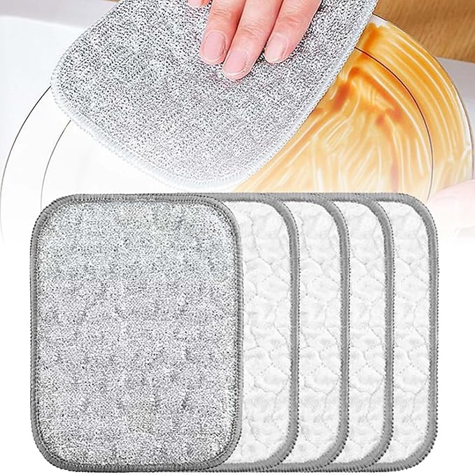 5PCS Double-Sided Thickened Wire Dishwashing Rags by Unknown