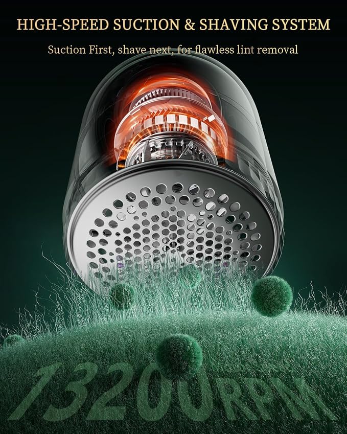 Fabric Shaver with Lint Brush, Large Lint Shaver with Digital Display, 3-Speeds - Image 7