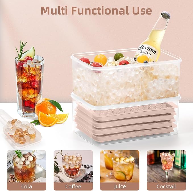 WIBIMEN Mini Ice Cube Trays, Small Tiny Round Pebble Crushed Nugget Ice Trays - Image 6