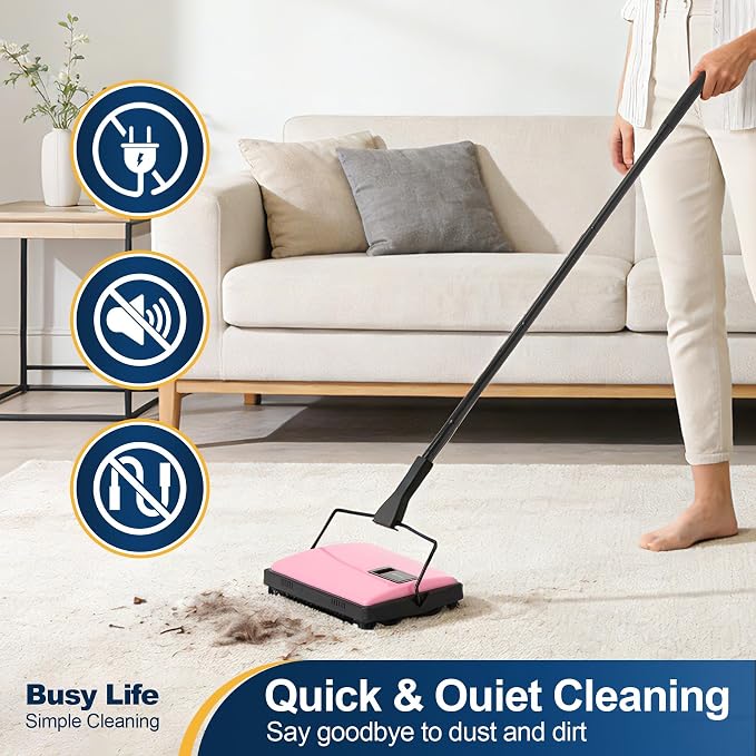Yocada Manual Carpet Sweeper Cleaner Household Sweeper - Image 5