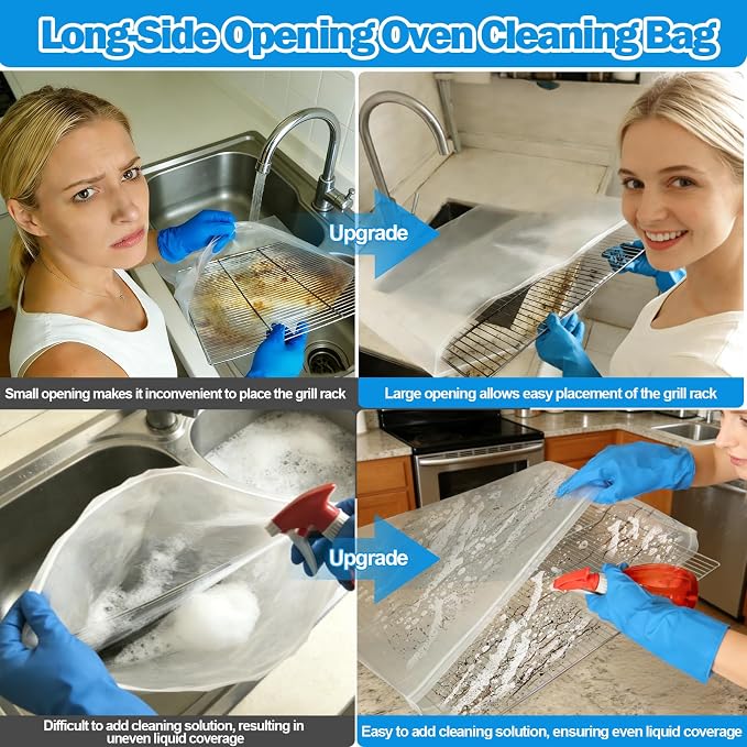 XANGNIER 10 Pack No Scrub Oven Rack Cleaning Bags - Image 2