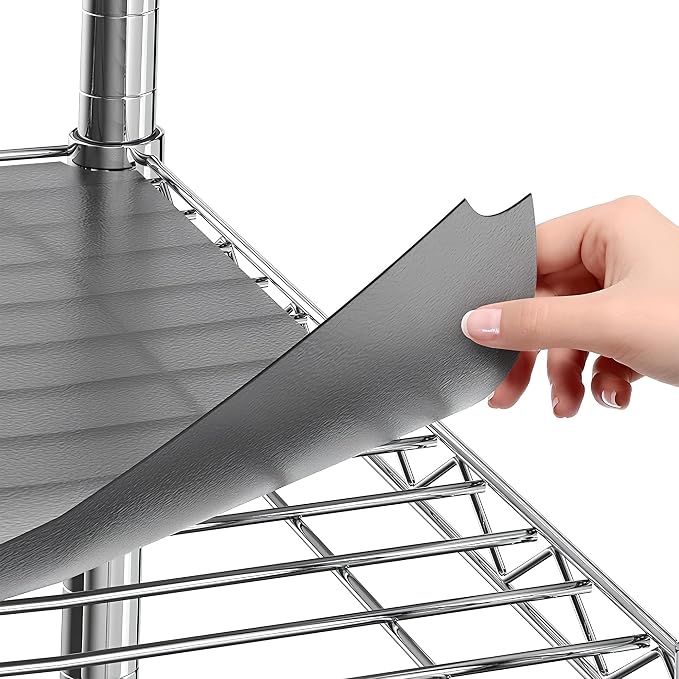 Sterling Shelf Liners for Wire Shelf System: Set of 3 in Graphite: 13.4 x 23.2 by Sterling+Shelf+Liners
