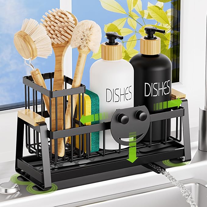 Sponge Holder for Kitchen Sink, Sink Caddy Organizer by AUMOVAWA