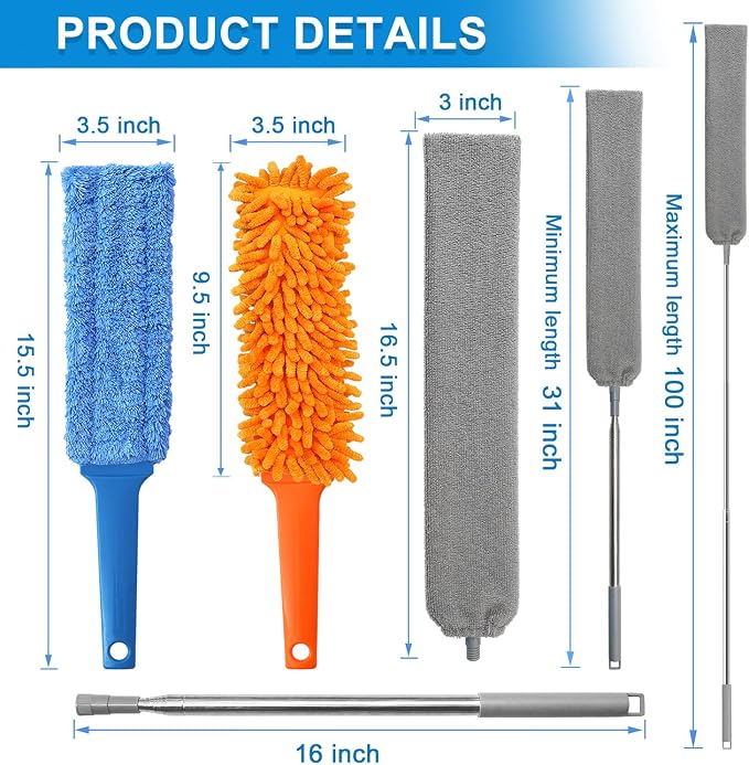 3 Pcs Professional Gap Cleaning Duster Sets, Microfiber Dusters - Image 6